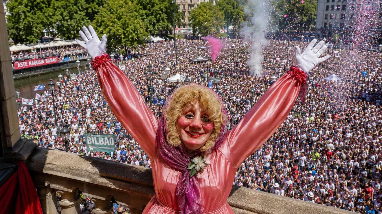 Recibimiento de Marijaia, pregón y txupín
