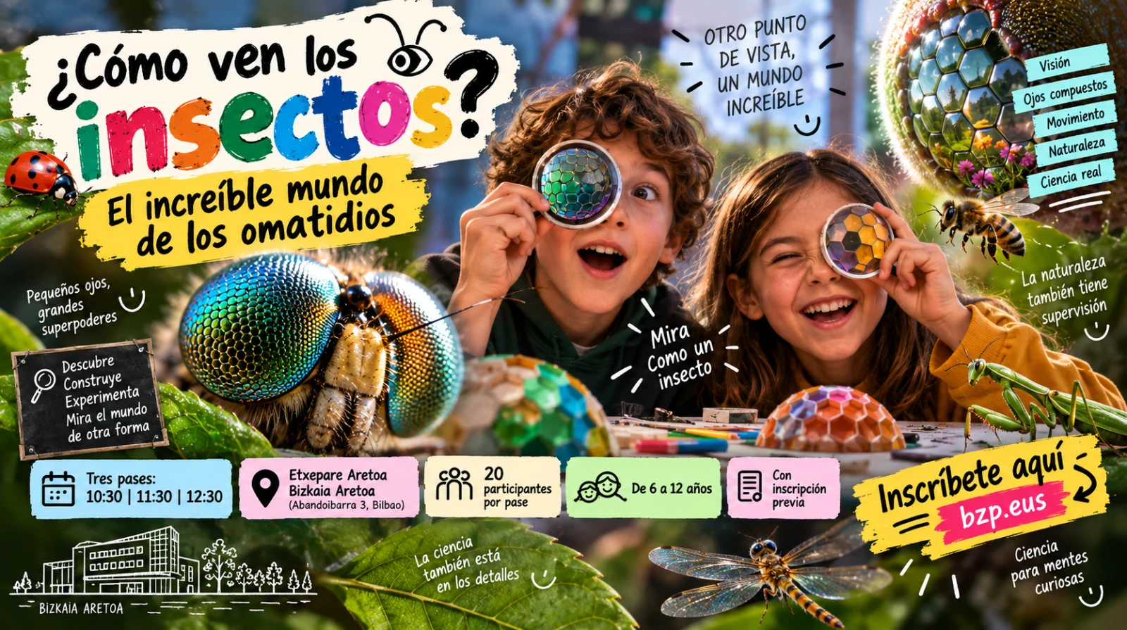 ¿Cómo ven los insectos? – El increíble mundo de los omatidios