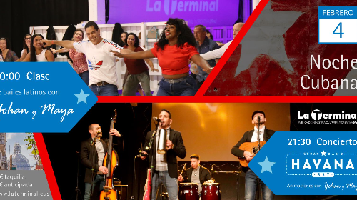 Fiesta Cubana. Concierto de Havana 537. Clases de baile y animaciones con Yohan y Maya