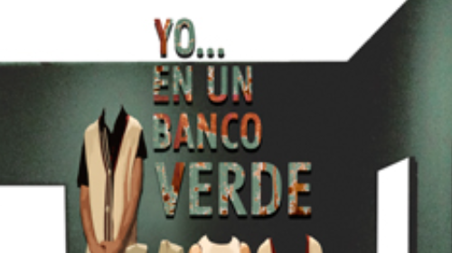 Yo, en un banco verde